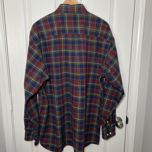 Cinch Mens Button Down Shirt Size XL Multi Color Plaid Long Sleeve Logo Western - Picture 6 of 9